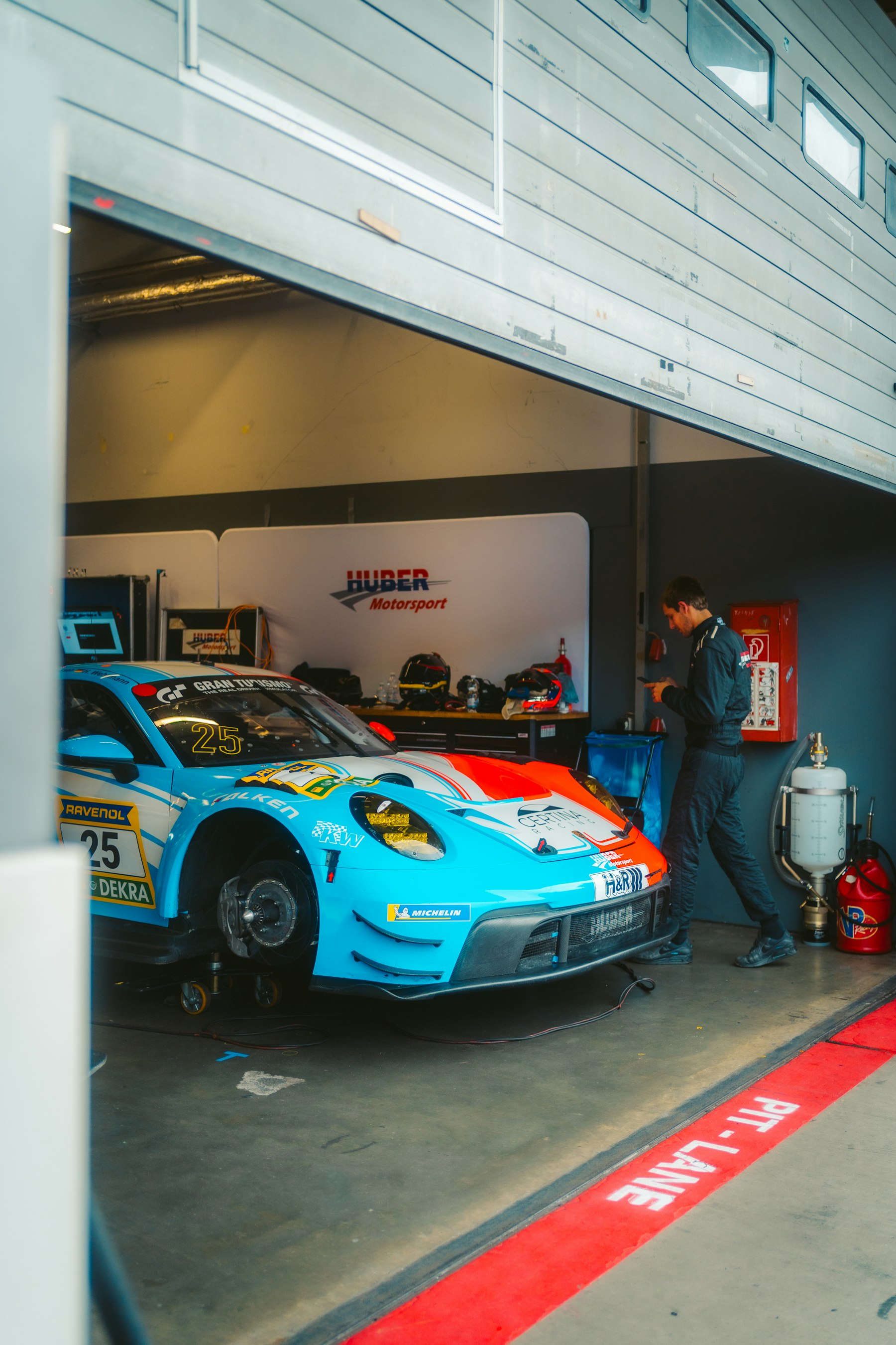 Open garage bay